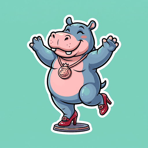 Tiny Heels Hippo logo